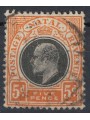 NATAL 1904-05 Edward VII 5p orange and black us