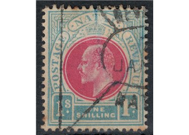 NATAL 1904-05 Edward VII 1s blue and pink us