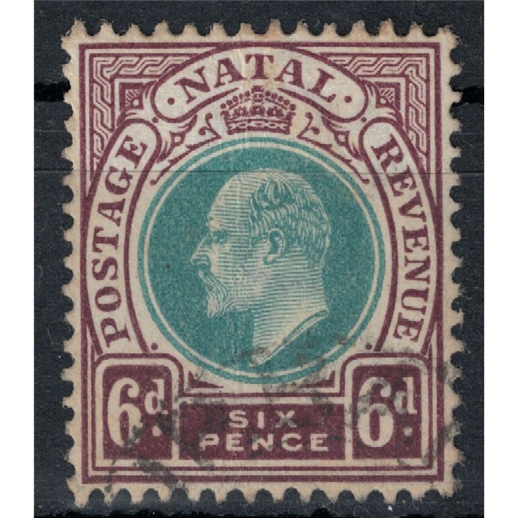NATAL 1902-03 Edward VII 6p brown lilac and green us