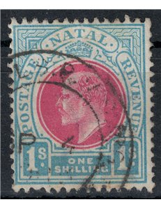 NATAL 1902-03 Edoardo VII 1s azzurro e rosa us