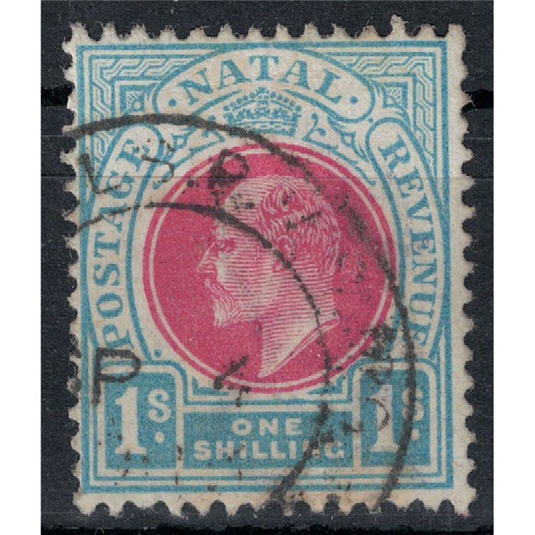 NATAL 1902-03 Edoardo VII 1s azzurro e rosa us