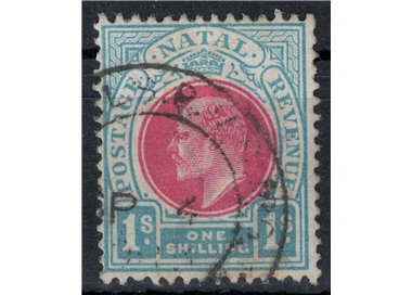 NATAL 1902-03 Edoardo VII 1s azzurro e rosa us
