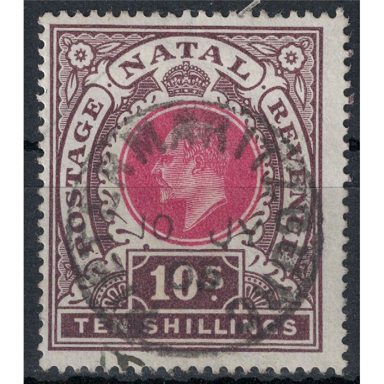 NATAL 1902-03 Edward VII 10s brown and carmine us