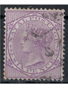 NATAL 1874-80 Regina Vittoria 6p violetto us