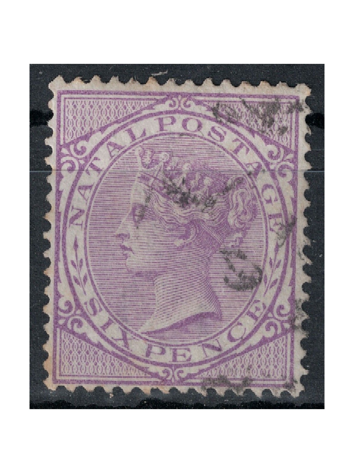 NATAL 1874-80 Queen Victoria 6p violet us