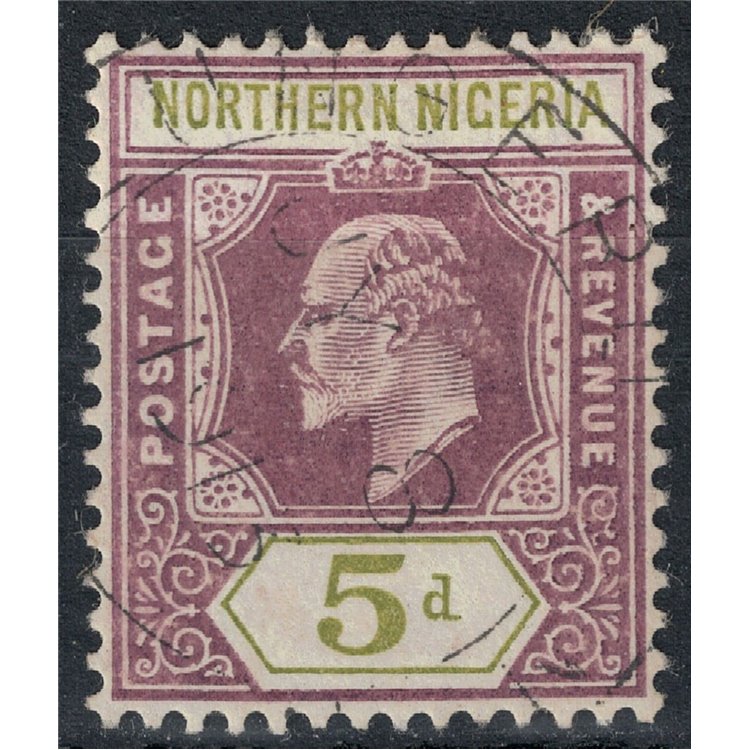 NORTHERN NIGERIA 1910-11 Edward VII 5p violet and olive us