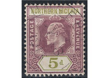 NORTHERN NIGERIA 1910-11 Edward VII 5p violet and olive us