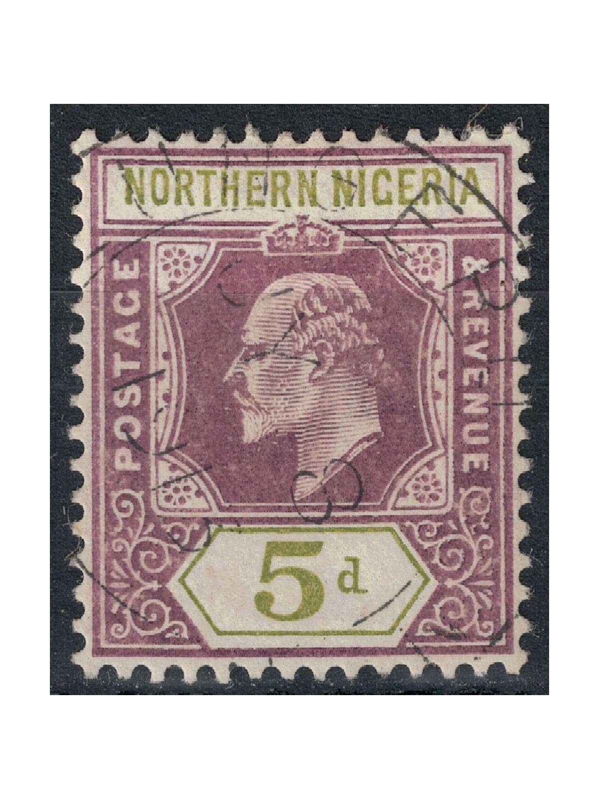 NORTHERN NIGERIA 1910-11 Edward VII 5p violet and olive us