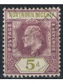 NORTHERN NIGERIA 1910-11 Edward VII 5p violet and olive us