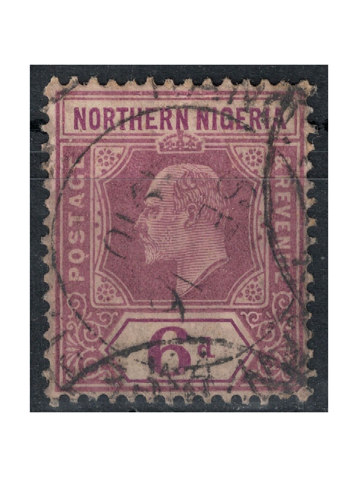 NIGERIA DEL NORD 1910-11 Edoardo VII 6p violetto bruno us