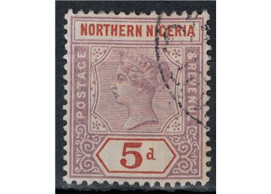 NORTHERN NIGERIA 1900 Queen Victoria 5p violet and red us