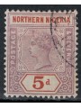 NIGERIA DEL NORD 1900 Regina Vittoria 5p violetto e rosso us