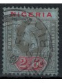 NIGERIA 1914 Giorgio V 2/6 nero e rosso su azzurro us
