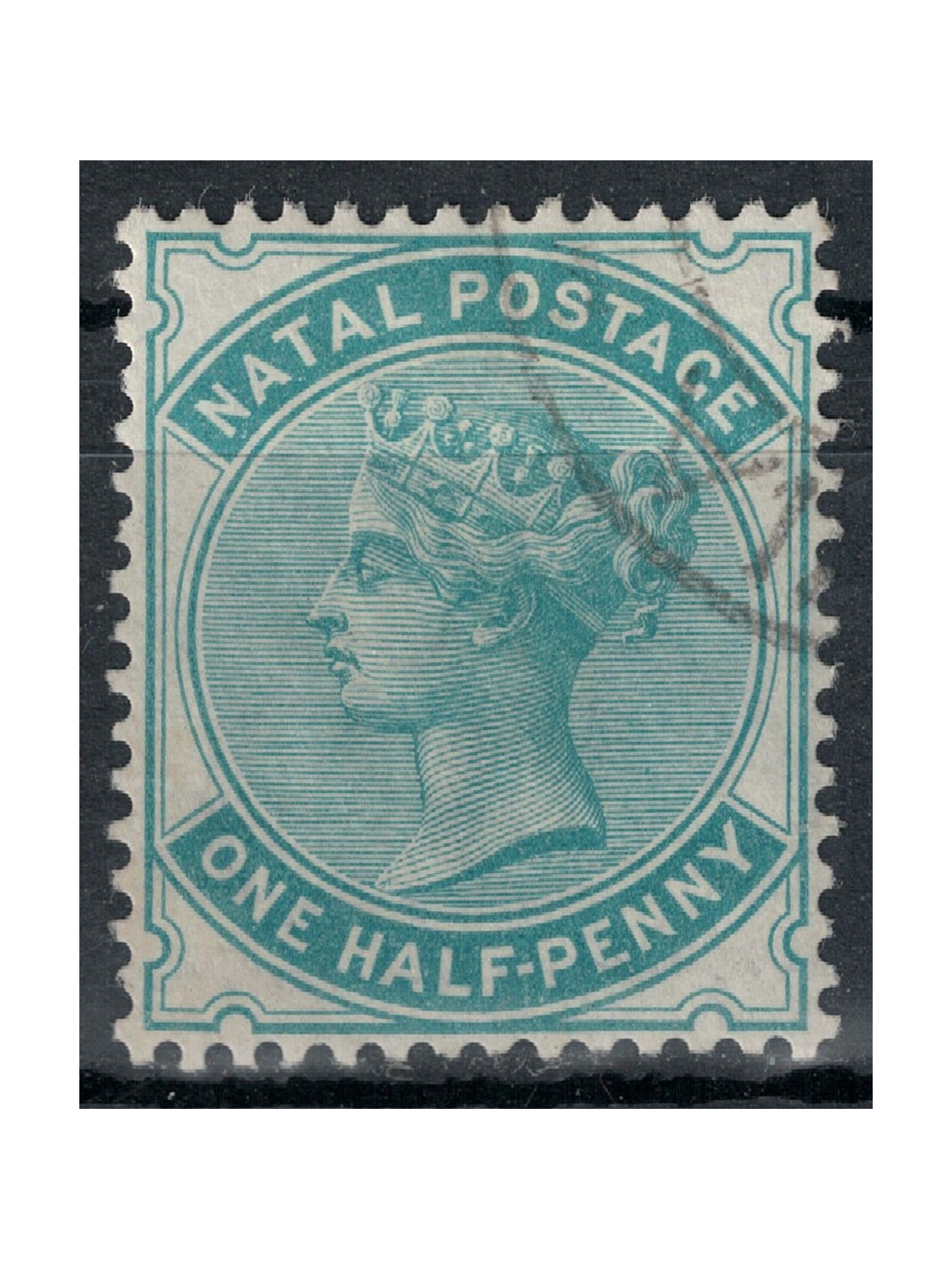 NATAL 1874-80 Regina Vittoria ½p verde azzurro us