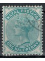 NATAL 1874-80 Queen Victoria ½p green blue us