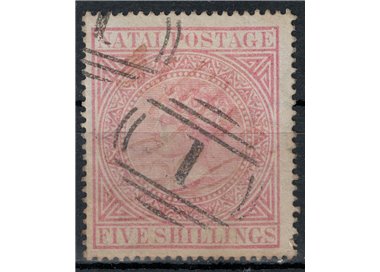 NATAL 1874-80 Queen Victoria 5s pink us