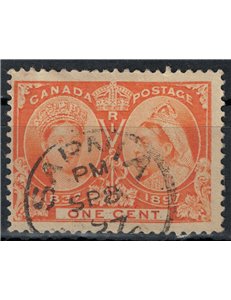 CANADA 1897 Queen Victoria 1c orange us