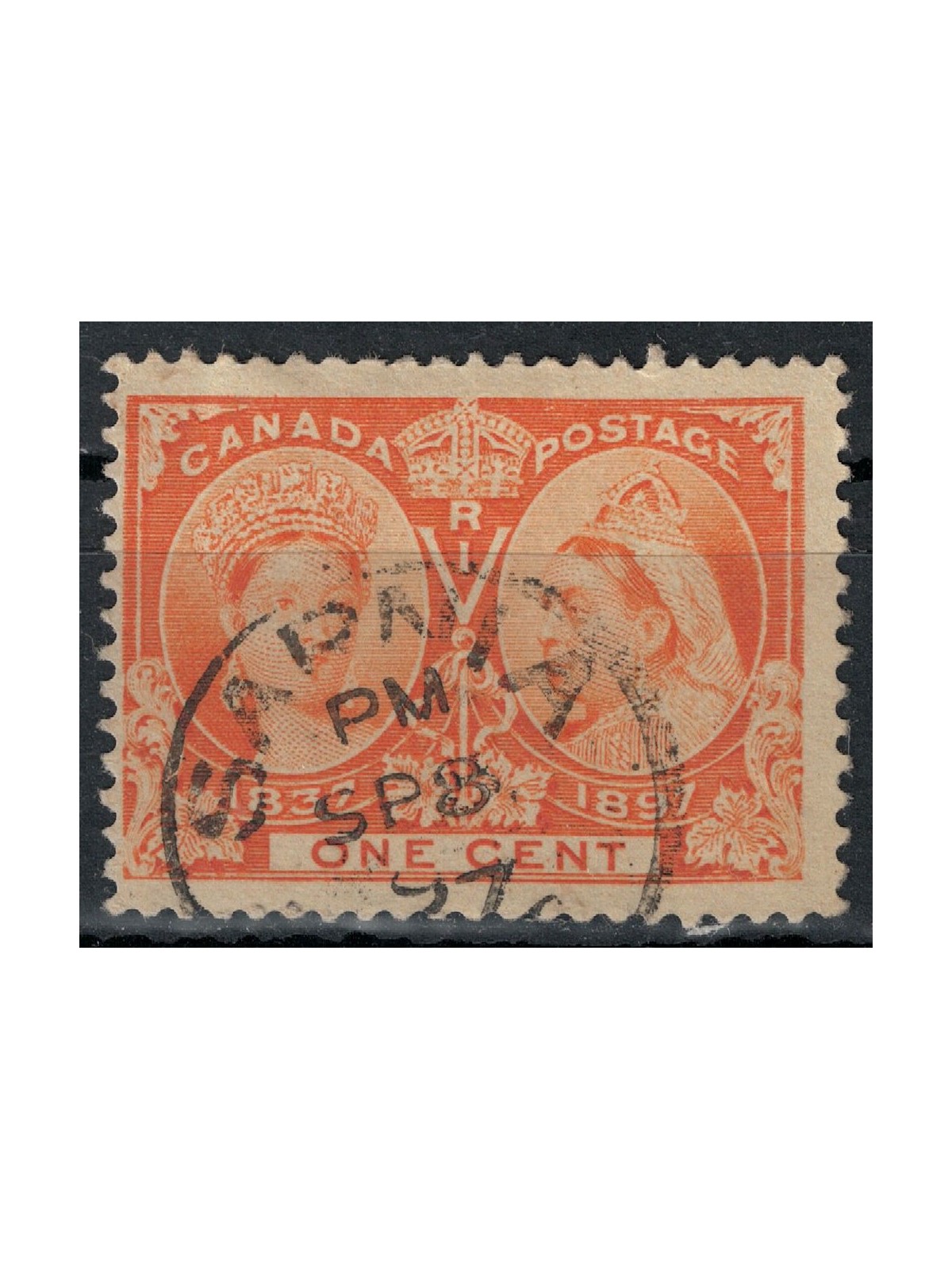 CANADA 1897 Regina Vittoria 1c arancio us