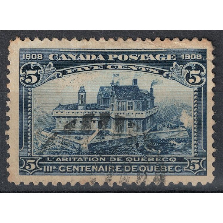 CANADA 1908 Foundation of Quebec 5c blue us