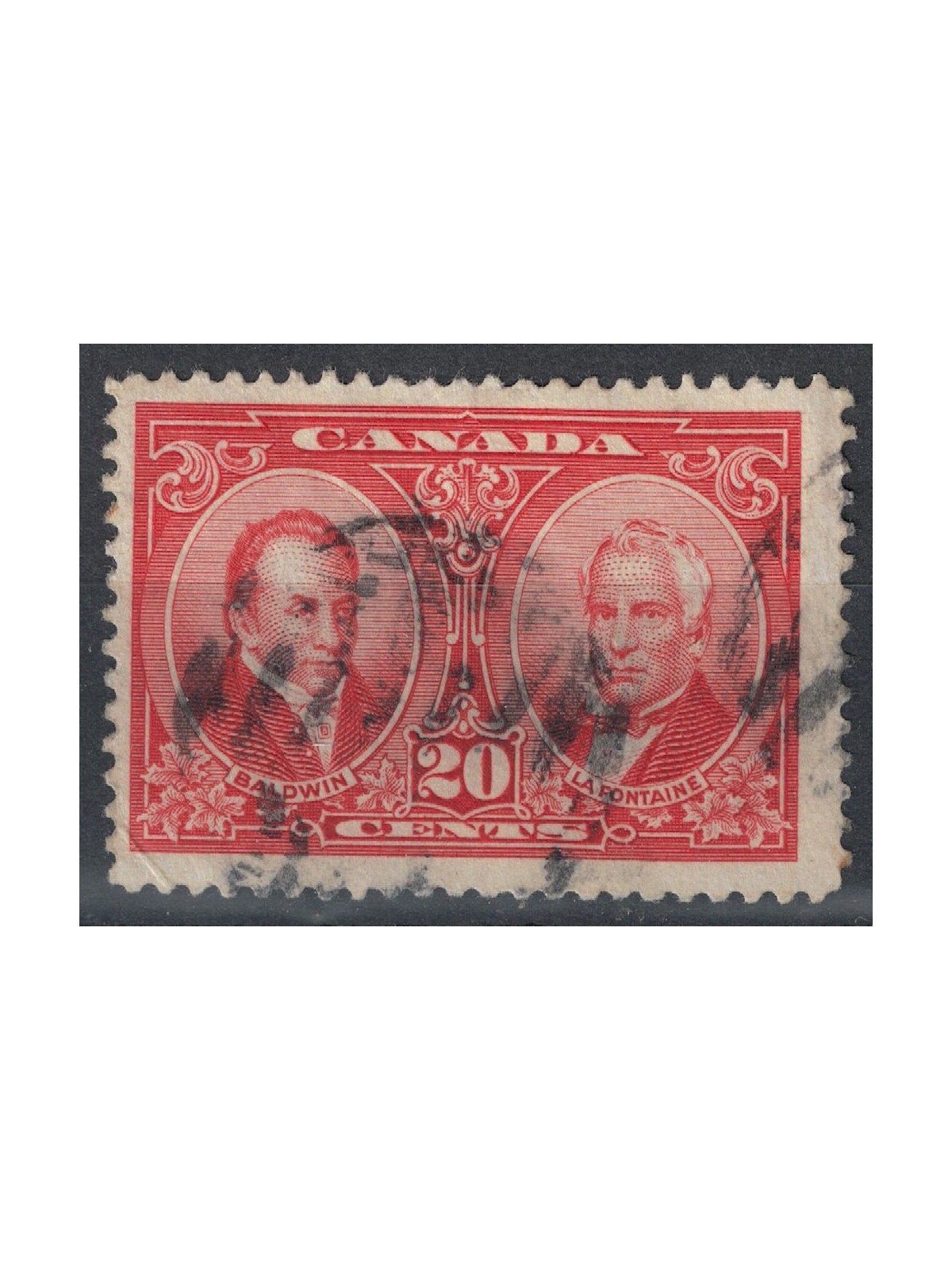 CANADA 1927 Politicians 20c carmine us