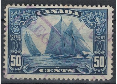 CANADA 1928-29 Ordinary series 50c blue us