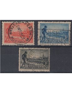 AUSTRALIA 1934 Centenario Victoria 3v us