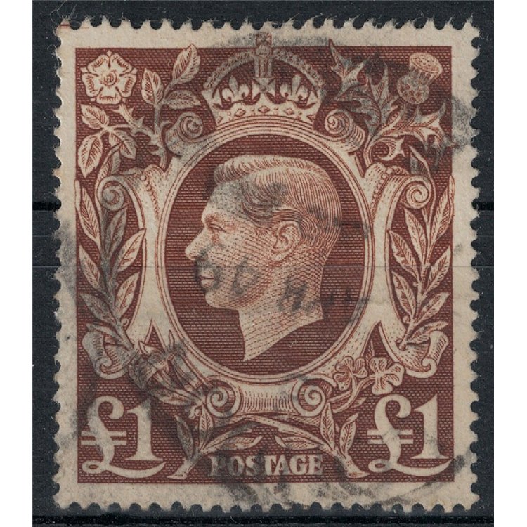 GRAN BRETAGNA 1948 Giorgio VI 1£ bruno us