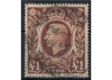 GREAT BRITAIN 1948 George VI 1£ brown us