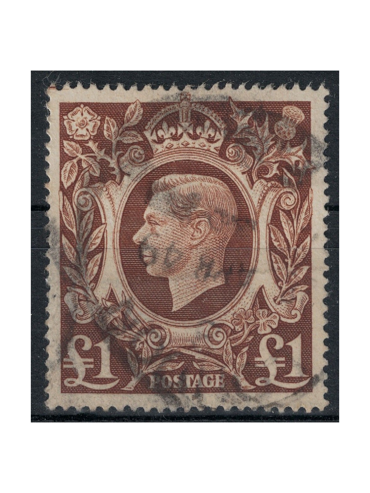 GREAT BRITAIN 1948 George VI 1£ brown us