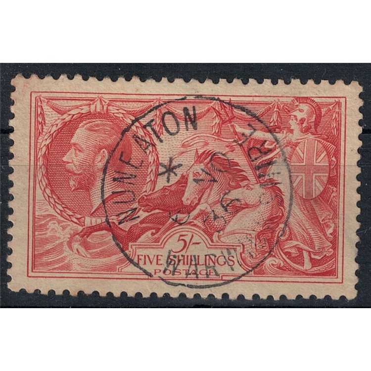 GREAT BRITAIN 1913 Allegories (Bradbury) 5s light red us