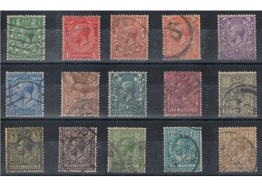 GREAT BRITAIN 1912-22 King George V 15v us
