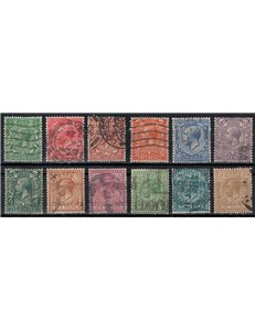 GRAN BRETAGNA 1924-26 Serie ordinaria 12v us