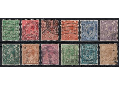 GRAN BRETAGNA 1924-26 Serie ordinaria 12v us