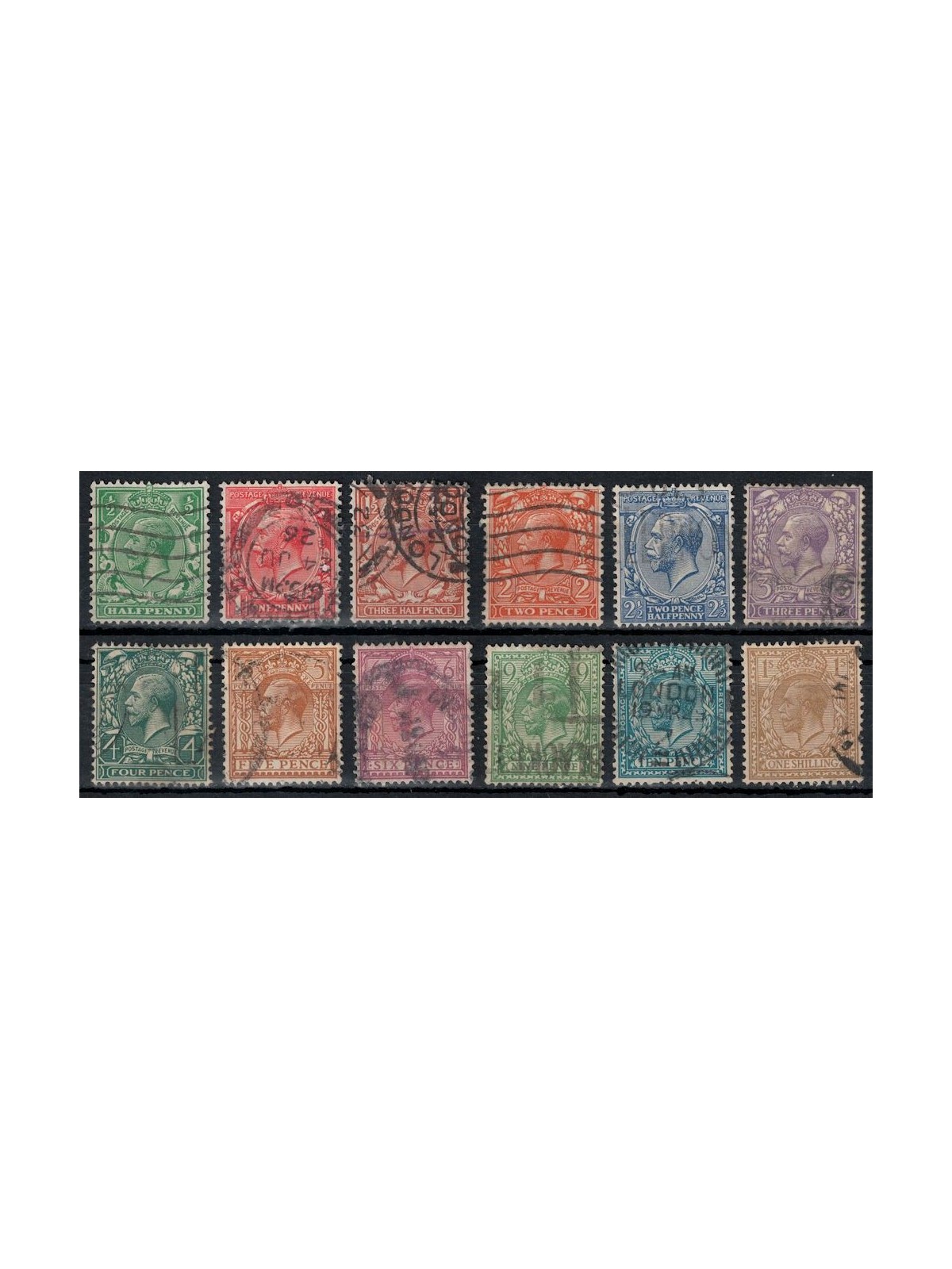GREAT BRITAIN 1924-26 Ordinary series 12v us