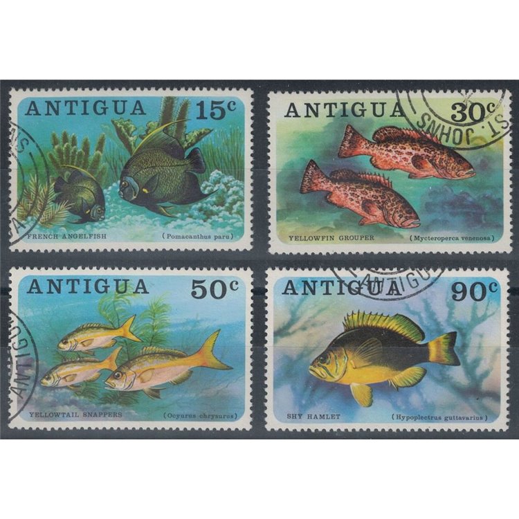 ANTIGUA 1976 Marine fauna, fish 4v us