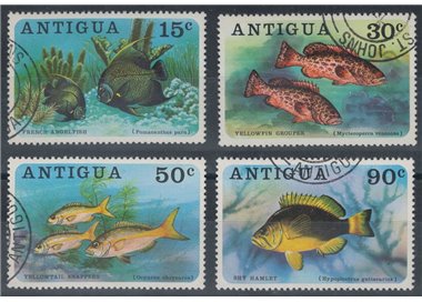 ANTIGUA 1976 Marine fauna, fish 4v us