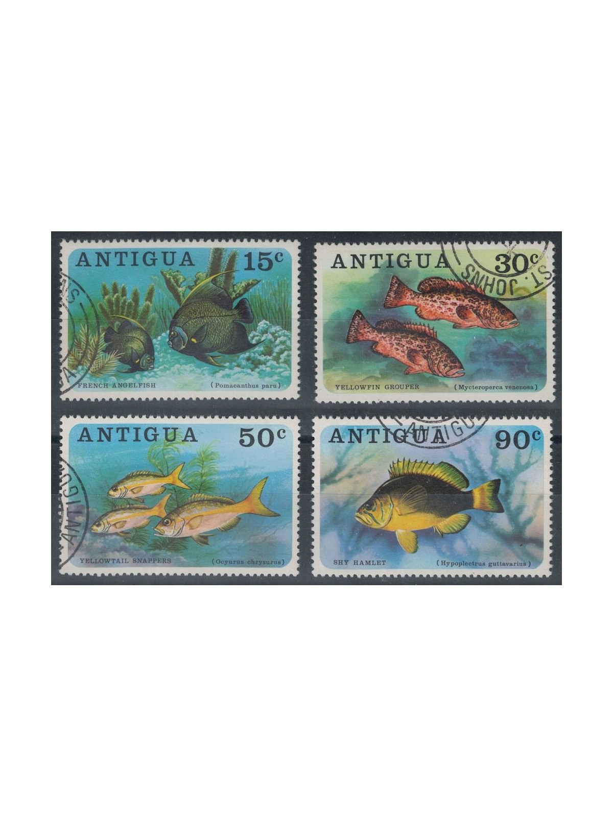 ANTIGUA 1976 Marine fauna, fish 4v us