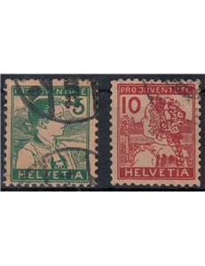 SWITZERLAND 1915 Pro Juventute 2v used