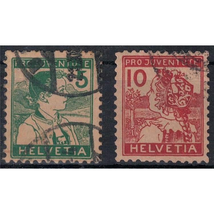 SVIZZERA 1915 Pro Juventute 2v us