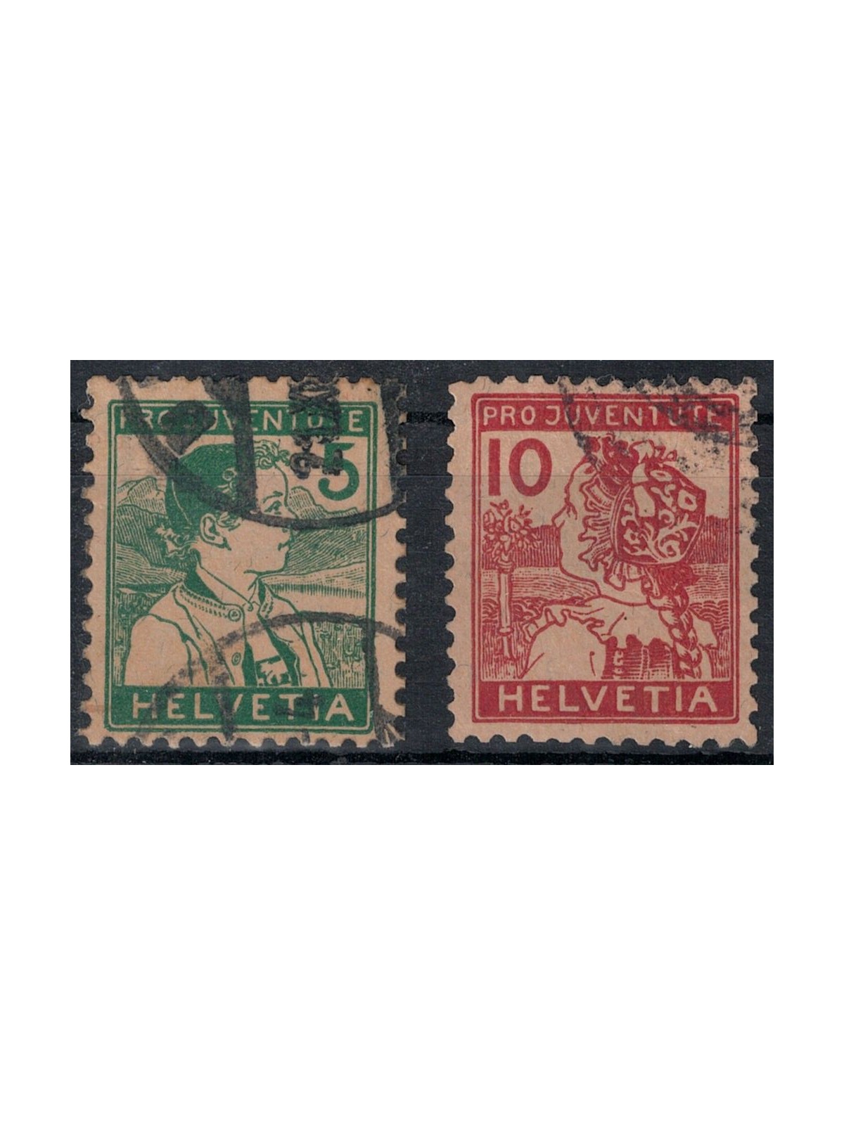 SVIZZERA 1915 Pro Juventute 2v us