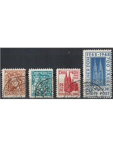 GERMANIA BIZONA 1948 Cattedrale di Colonia 4v us