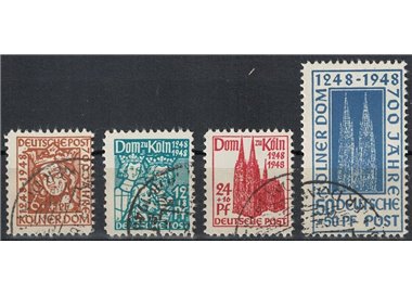 GERMANIA BIZONA 1948 Cattedrale di Colonia 4v us