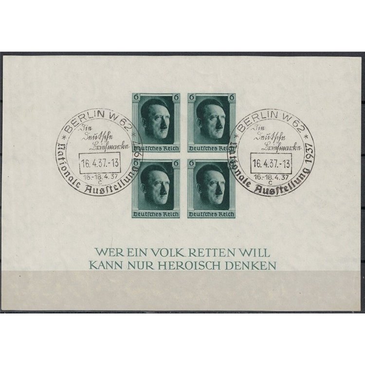 GERMANIA REICH 1937 Compleanno Hitler BF us