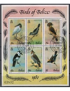 BELIZE 1980 Fauna, birds s/s us
