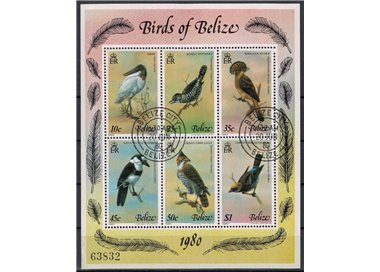 BELIZE 1980 Fauna, birds s/s us