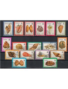 BELIZE 1980 Marine fauna, shells 17v us