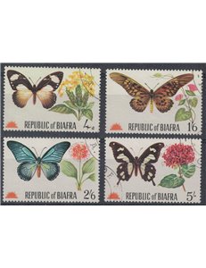 BIAFRA 1968 Butterflies and Flowers 4v us