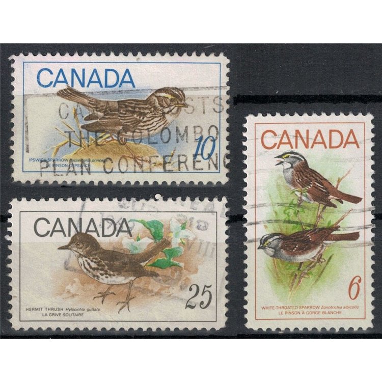CANADA 1969 Fauna, uccelli 3v us
