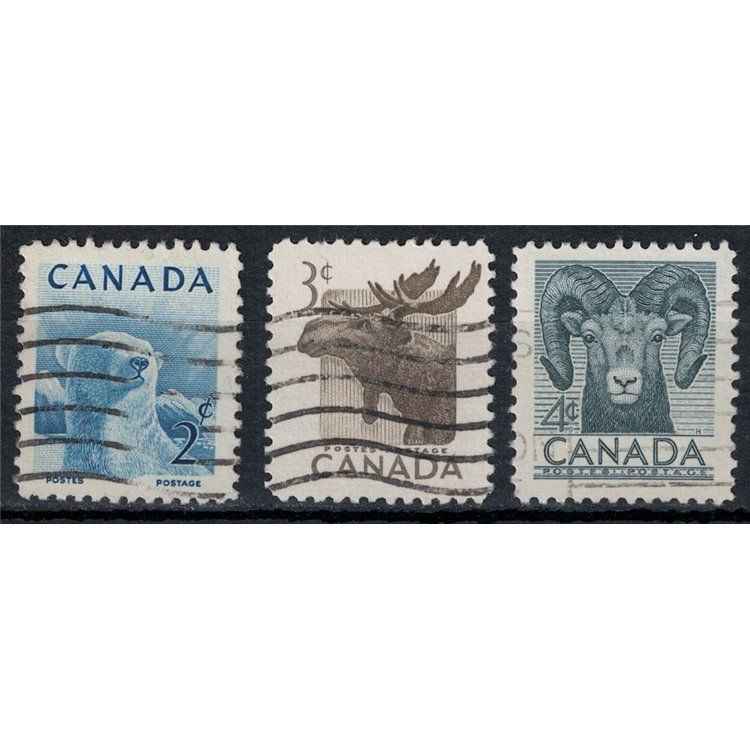 CANADA 1953 Wildlife Conservation 3v us