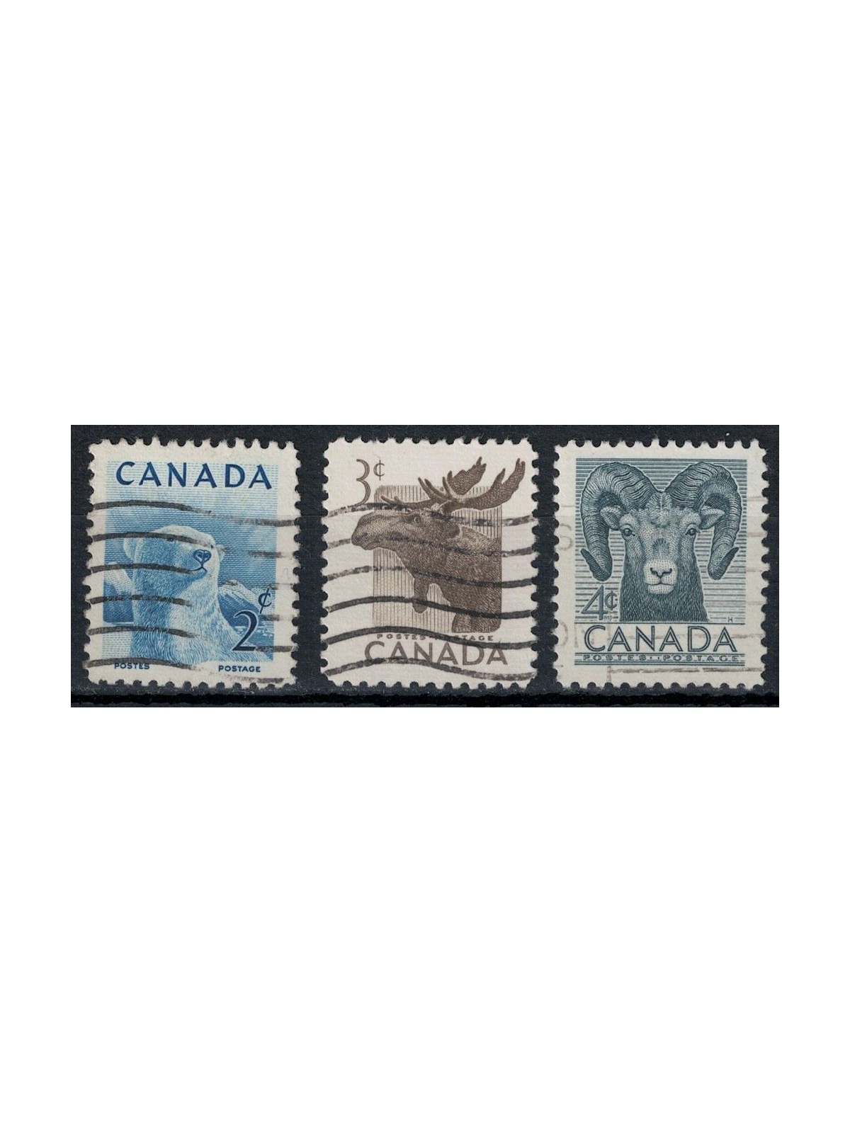 CANADA 1953 Wildlife Conservation 3v us